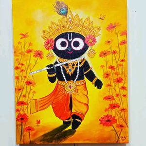 Shri Jaggannath Handmade Painting (14"×18")