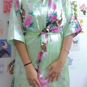 Kimono Style Satin Robe