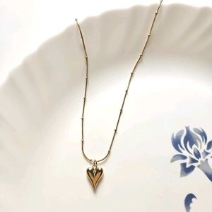 Anti-tarnish Heart Pendant chain Necklace