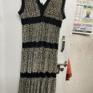 Women Leopard Print Maxi Dress
