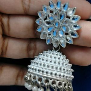 Silver Jhumka(Earrings)