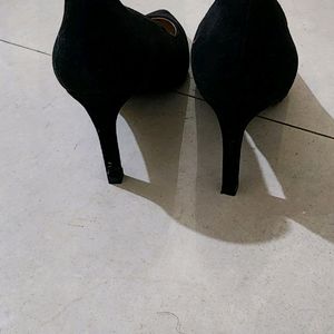 Sassy Black Suede Party Stilettos