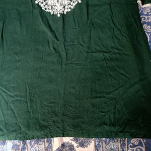 Dark Green Short Kurti