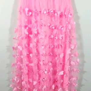 Butterfly Pink Ethnic Gown