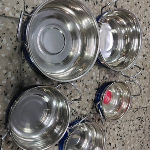 Classic Essential 5 Pcs Stainless Steel Handi Set