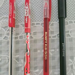 4 Red Ball Pens