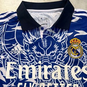 REAL MADRID BLUE DRAGON JERSEY SIZE M