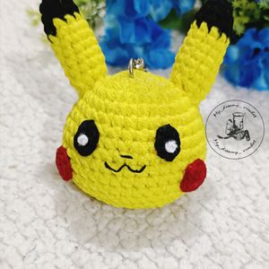 Amigurumi Pikkachu Keychain