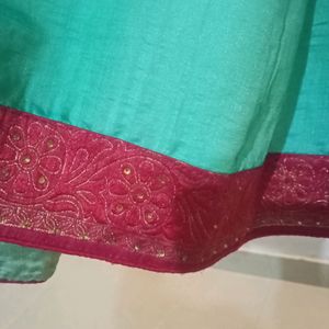 Sea Blue Fancy Saree