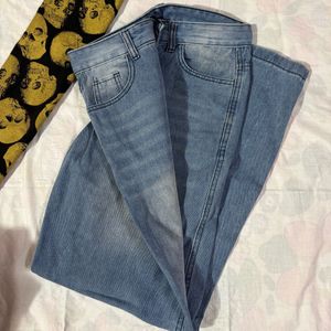 Washed Blue Denim Jeans