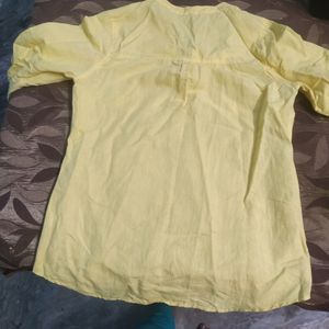 Yellow Short Kurta Cum Tunic