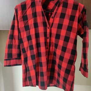 Free Shipping Red And Black Shirt