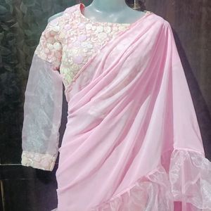 Trendy Frill Organza Saree🤩, From Instagram