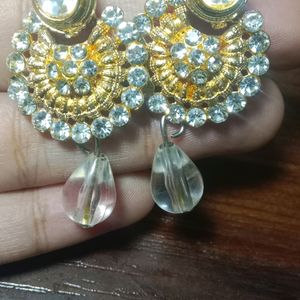 White Colour Stone Earrings