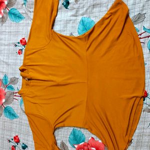 V Neck Orange Top