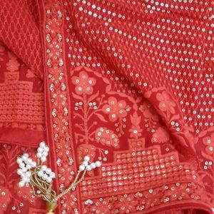 Pure Chanderi Silk Suit With Pore Heavy Work Dupat