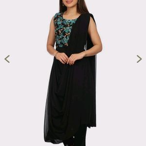 Biba Kurta with Attached Dupatta