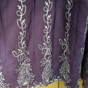 Chikankari Kurti Purple