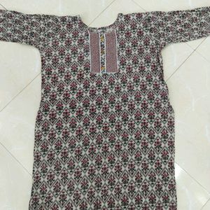 Grey And Maroon Kurti