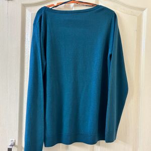 Fig Teal Round Neck Pullover