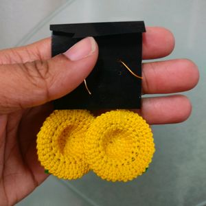 Crochet Handmade Hat Earrings