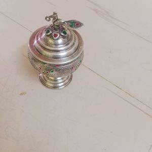 Pure Silver Heavy Kumkum Box