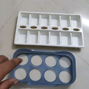 Ice cube maker and egg setter