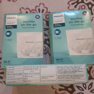 New Pack Of 3 PHILIPS AVENT Steriliser Bags