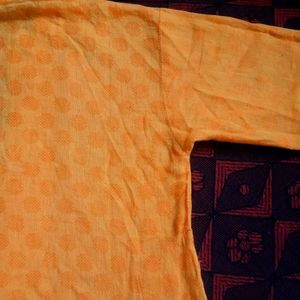 yellow Short Kurti