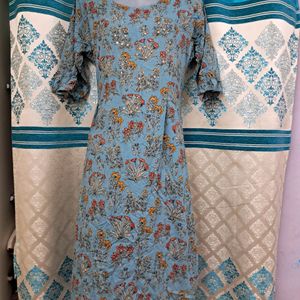 ANARKALI Light Blue Kurti