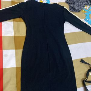 Zara Women Black Fitted Dress