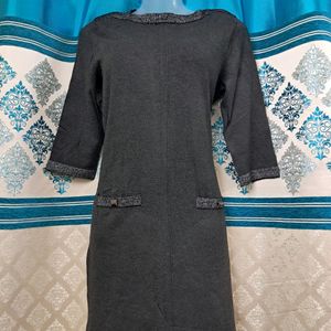 Grey Bodycon Style Warm Dress.