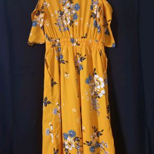 Deewa, Women mustard Yellow & Blue Printed Cold Sh