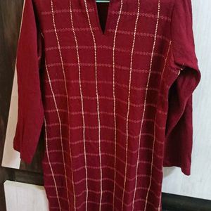 Max Red Woolen Kurta