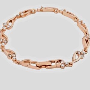 ESTELE Rose Gold Plate Crystal Wraparound BRACELET