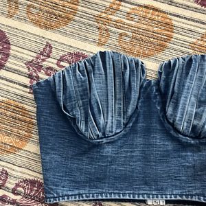 Cute Denim Tube Top