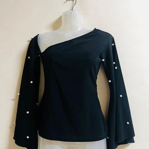 Korean Designer Black Top