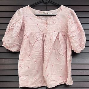 Baby Pink Butterfly Top