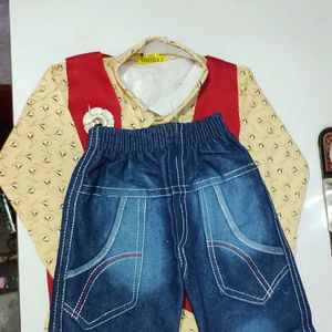 Baby Boy Shirt Bandi Jeans Bust Size 20 Inch