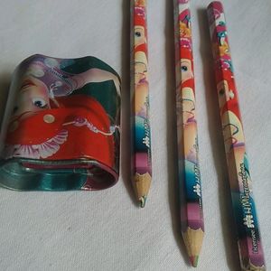 Glorious Disney Pencil Set Of 3 And Sharpner