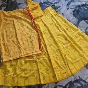 Yellow Heavy Lehenga Choli (Stitched) ✨😍