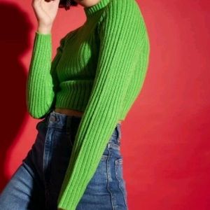 Turtle Neck Crop Sweater