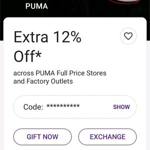 PUMA 12% Offer Voucher