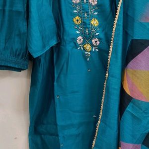 Blue Fancy Kurthi