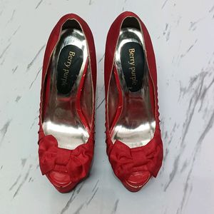 Red Bow High Heels Stellitoes Pumps