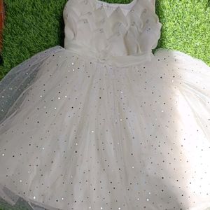 Beautiful Princess Frock White