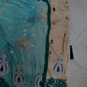 Top Andfull Work  Dupatta With Embroidery And Chamki Work