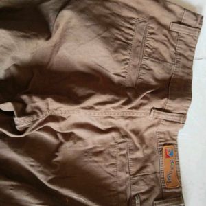 Brown Cotton Pant