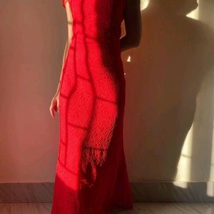 Dainty RED MERMAID LONG GOWN