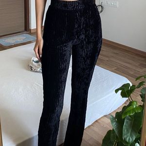 ZARA Black Velvet Pants